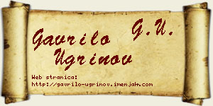 Gavrilo Ugrinov vizit kartica